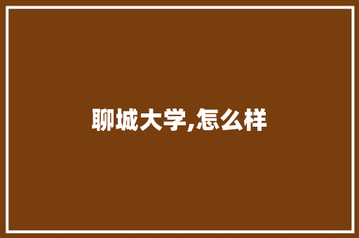聊城大学,怎么样 个人写作