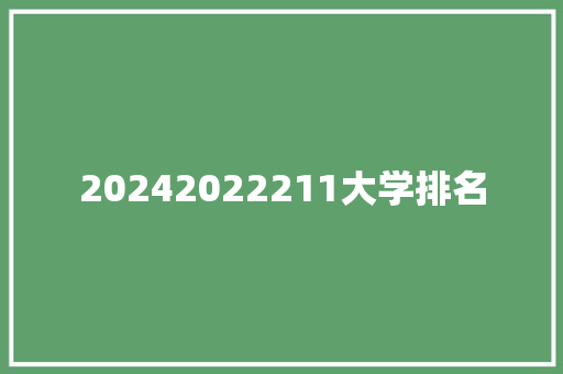 20242022211大学排名 文秘写作