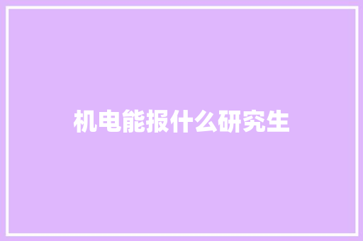 机电能报什么研究生 承诺书