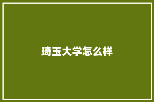 琦玉大学怎么样 办公写作