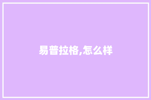 易普拉格,怎么样 文秘写作
