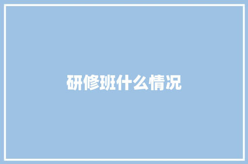 研修班什么情况 办公写作