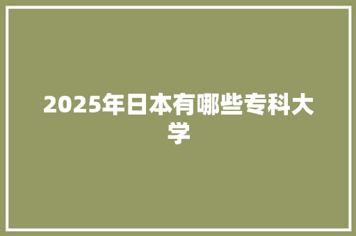 2025年日本有哪些专科大学 计算机论文