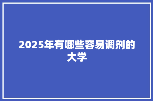 2025年有哪些容易调剂的大学 社会论文