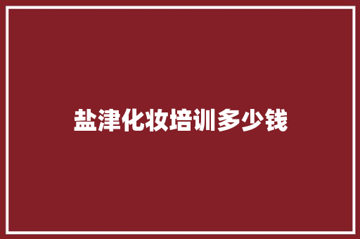 盐津化妆培训多少钱 论文