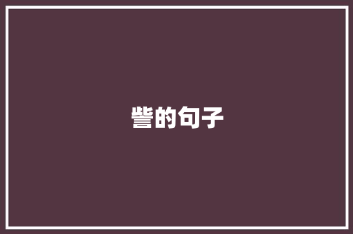 訾的句子 英文简历