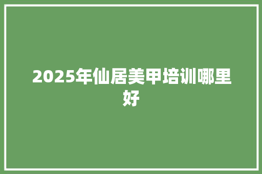 2025年仙居美甲培训哪里好 毕业设计