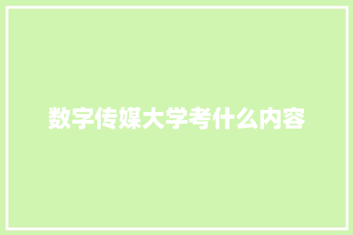 数字传媒大学考什么内容 担保书