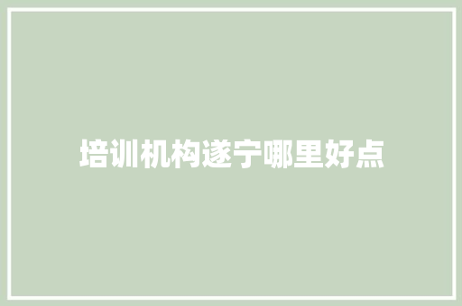 培训机构遂宁哪里好点 个人简历