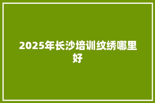 2025年长沙培训纹绣哪里好 面试技巧
