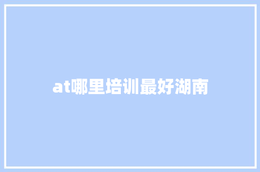 at哪里培训最好湖南 个人简历