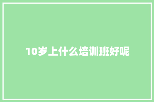 10岁上什么培训班好呢 英文简历