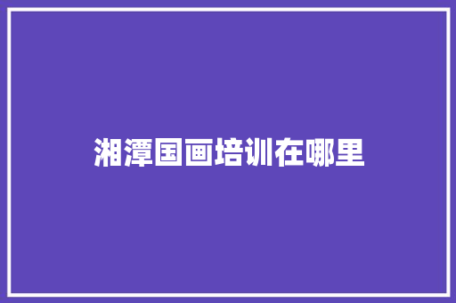 湘潭国画培训在哪里 毕业设计
