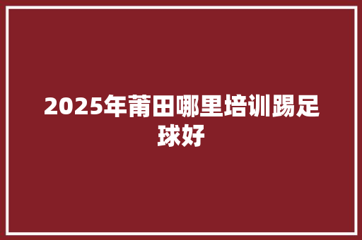 2025年莆田哪里培训踢足球好 办公写作