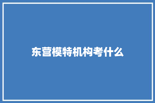 东营模特机构考什么 管理论文