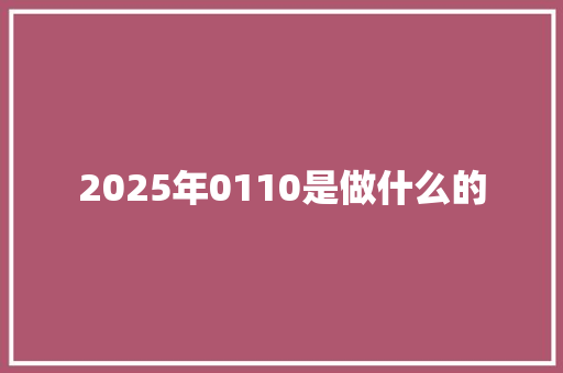 2025年0110是做什么的 教育论文