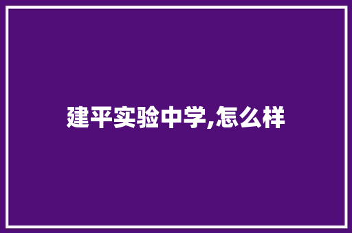建平实验中学,怎么样 简历