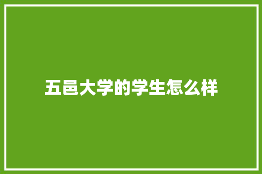 五邑大学的学生怎么样 保证书